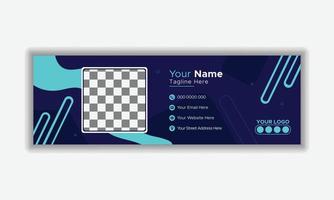 Modern email signature template or email footer design vector