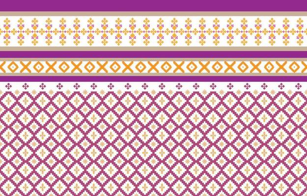 Abstract geometric and tribal patterns, usage design local fabric patterns, Design inspired by indigenous tribes. geometric Vector illustration