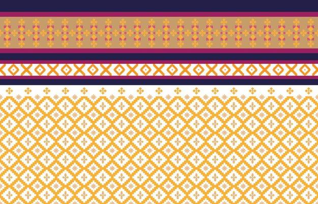 Abstract geometric and tribal patterns, usage design local fabric patterns, Design inspired by indigenous tribes. geometric Vector illustration