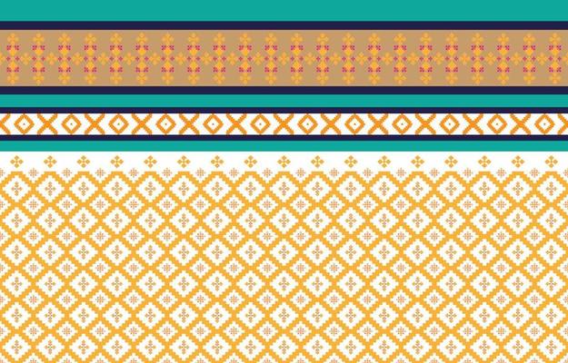 Abstract geometric and tribal patterns, usage design local fabric patterns, Design inspired by indigenous tribes. geometric Vector illustration