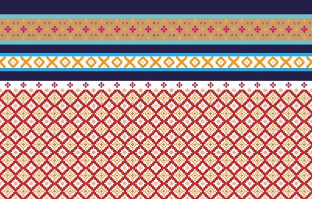 Abstract geometric and tribal patterns, usage design local fabric patterns, Design inspired by indigenous tribes. geometric Vector illustration