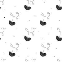 Vector flat hand drawn seamless pattern