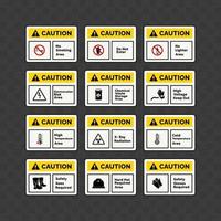 Caution sign collection design vector illustration