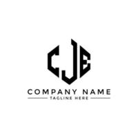 CJE letter logo design with polygon shape. CJE polygon and cube shape logo design. CJE hexagon vector logo template white and black colors. CJE monogram, business and real estate logo.