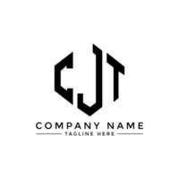 diseño de logotipo de letra cjt con forma de polígono. cjt polígono y diseño de logotipo en forma de cubo. cjt hexágono vector logo plantilla colores blanco y negro. monograma cjt, logotipo empresarial y inmobiliario.