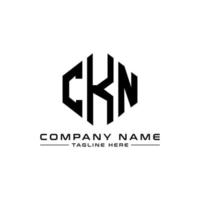 diseño de logotipo de letra ckn con forma de polígono. diseño de logotipo en forma de cubo y polígono ckn. ckn hexágono vector logo plantilla colores blanco y negro. monograma ckn, logotipo comercial y inmobiliario.