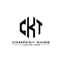 diseño de logotipo de letra ckt con forma de polígono. diseño de logotipo en forma de cubo y polígono ckt. ckt hexágono vector logo plantilla colores blanco y negro. monograma ckt, logotipo comercial e inmobiliario.