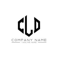 CLD letter logo design with polygon shape. CLD polygon and cube shape logo design. CLD hexagon vector logo template white and black colors. CLD monogram, business and real estate logo.