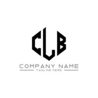 CLB letter logo design with polygon shape. CLB polygon and cube shape logo design. CLB hexagon vector logo template white and black colors. CLB monogram, business and real estate logo.