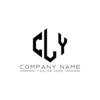 diseño de logotipo de letra cly con forma de polígono. cly polígono y diseño de logotipo en forma de cubo. cly hexágono vector logo plantilla colores blanco y negro. monograma cly, logotipo comercial y inmobiliario.