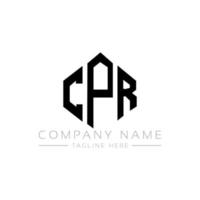 CPR letter logo design with polygon shape. CPR polygon and cube shape logo design. CPR hexagon vector logo template white and black colors. CPR monogram, business and real estate logo.