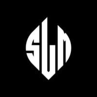 SLM circle letter logo design with circle and ellipse shape. SLM ellipse letters with typographic style. The three initials form a circle logo. SLM Circle Emblem Abstract Monogram Letter Mark Vector. vector