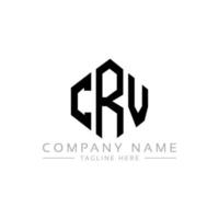 CRV letter logo design with polygon shape. CRV polygon and cube shape logo design. CRV hexagon vector logo template white and black colors. CRV monogram, business and real estate logo.