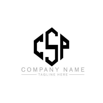 CSP letter logo design with polygon shape. CSP polygon and cube shape logo design. CSP hexagon vector logo template white and black colors. CSP monogram, business and real estate logo.