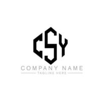 CSY letter logo design with polygon shape. CSY polygon and cube shape logo design. CSY hexagon vector logo template white and black colors. CSY monogram, business and real estate logo.