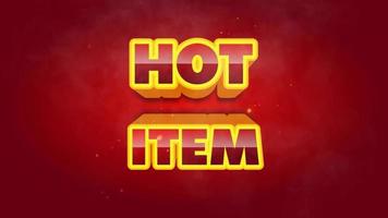 Hot item fire particles simple animation red and green screen background video