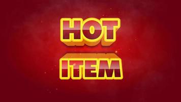 Hot item fire particles simple animation red and green screen background video