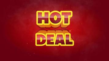 Hot deal fire particles simple animation red and green screen background video