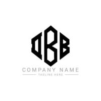 diseño de logotipo de letra dbb con forma de polígono. diseño de logotipo de forma de cubo y polígono dbb. Plantilla de logotipo vectorial hexagonal dbb colores blanco y negro. Monograma dbb, logotipo empresarial y inmobiliario. vector