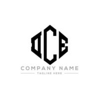 DCE letter logo design with polygon shape. DCE polygon and cube shape logo design. DCE hexagon vector logo template white and black colors. DCE monogram, business and real estate logo.