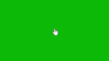 Computer hand cursor click green screen free video