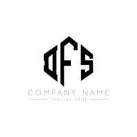 diseño de logotipo de letra dfs con forma de polígono. diseño de logotipo de forma de cubo y polígono dfs. Plantilla de logotipo vectorial hexagonal dfs colores blanco y negro. monograma dfs, logotipo comercial e inmobiliario. vector