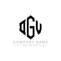 DGV letter logo design with polygon shape. DGV polygon and cube shape logo design. DGV hexagon vector logo template white and black colors. DGV monogram, business and real estate logo.
