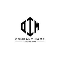 DIM letter logo design with polygon shape. DIM polygon and cube shape logo design. DIM hexagon vector logo template white and black colors. DIM monogram, business and real estate logo.