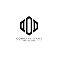 DOD letter logo design with polygon shape. DOD polygon and cube shape logo design. DOD hexagon vector logo template white and black colors. DOD monogram, business and real estate logo.