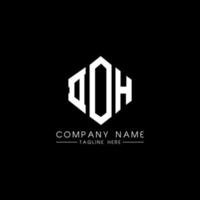 DOH letter logo design with polygon shape. DOH polygon and cube shape logo design. DOH hexagon vector logo template white and black colors. DOH monogram, business and real estate logo.