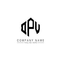 DPV letter logo design with polygon shape. DPV polygon and cube shape logo design. DPV hexagon vector logo template white and black colors. DPV monogram, business and real estate logo.
