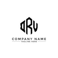 DRV letter logo design with polygon shape. DRV polygon and cube shape logo design. DRV hexagon vector logo template white and black colors. DRV monogram, business and real estate logo.