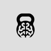 Fit Brain Training Concept Logo Template vector