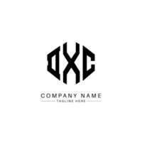 DXC letter logo design with polygon shape. DXC polygon and cube shape logo design. DXC hexagon vector logo template white and black colors. DXC monogram, business and real estate logo.