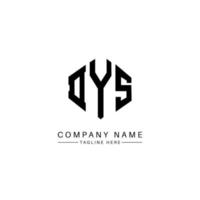 DYS letter logo design with polygon shape. DYS polygon and cube shape logo design. DYS hexagon vector logo template white and black colors. DYS monogram, business and real estate logo.