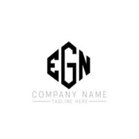EGN letter logo design with polygon shape. EGN polygon and cube shape logo design. EGN hexagon vector logo template white and black colors. EGN monogram, business and real estate logo.