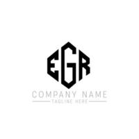 diseño de logotipo de letra egr con forma de polígono. diseño de logotipo en forma de cubo y polígono egr. egr hexágono vector logo plantilla colores blanco y negro. monograma egr, logotipo comercial e inmobiliario.