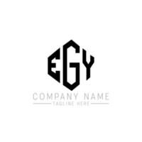 EGY letter logo design with polygon shape. EGY polygon and cube shape logo design. EGY hexagon vector logo template white and black colors. EGY monogram, business and real estate logo.