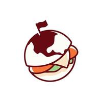 Creative Burger World Concept Logo Template