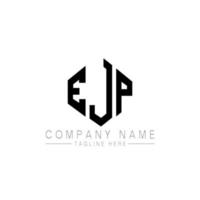 EJP letter logo design with polygon shape. EJP polygon and cube shape logo design. EJP hexagon vector logo template white and black colors. EJP monogram, business and real estate logo.