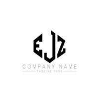 EJZ letter logo design with polygon shape. EJZ polygon and cube shape logo design. EJZ hexagon vector logo template white and black colors. EJZ monogram, business and real estate logo.