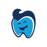 plantilla de logotipo de niño dental divertido vector