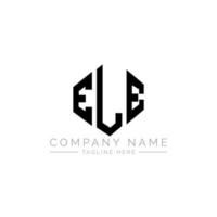 ELE letter logo design with polygon shape. ELE polygon and cube shape logo design. ELE hexagon vector logo template white and black colors. ELE monogram, business and real estate logo.