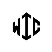 diseño de logotipo de letra wic con forma de polígono. diseño de logotipo en forma de cubo y polígono wic. wic hexágono vector logo plantilla colores blanco y negro. monograma wic, logotipo empresarial y inmobiliario.