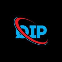 logotipo de qip. carta qip. diseño del logotipo de la letra qip. logotipo qip de iniciales vinculado con círculo y logotipo de monograma en mayúsculas. tipografía qip para tecnología, negocios y marca inmobiliaria. vector