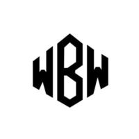 diseño de logotipo de letra wbw con forma de polígono. diseño de logotipo de forma de cubo y polígono wbw. wbw hexágono vector logo plantilla colores blanco y negro. Monograma de wbw, logotipo comercial e inmobiliario.