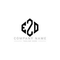 EZD letter logo design with polygon shape. EZD polygon and cube shape logo design. EZD hexagon vector logo template white and black colors. EZD monogram, business and real estate logo.