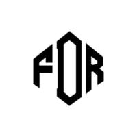 diseño de logotipo de letra fdr con forma de polígono. diseño de logotipo en forma de cubo y polígono fdr. fdr hexagon vector logo plantilla colores blanco y negro. monograma fdr, logotipo comercial e inmobiliario.