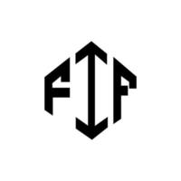 diseño de logotipo de letra fif con forma de polígono. diseño de logotipo en forma de cubo y polígono fif. fif hexágono vector logo plantilla colores blanco y negro. fif monograma, logotipo empresarial e inmobiliario.