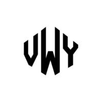 diseño de logotipo de letra vwy con forma de polígono. vwy polígono y diseño de logotipo en forma de cubo. vwy hexágono vector logo plantilla colores blanco y negro. monograma vwy, logotipo comercial e inmobiliario.